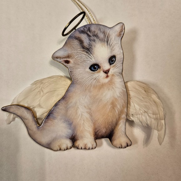 Bradford Editions Other - Bradford Editions "Misty" Kitten Angel Ornament Purr-fect Little Angels